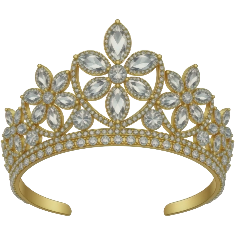 diamond crystal tiara gold dainty sparkle emoji