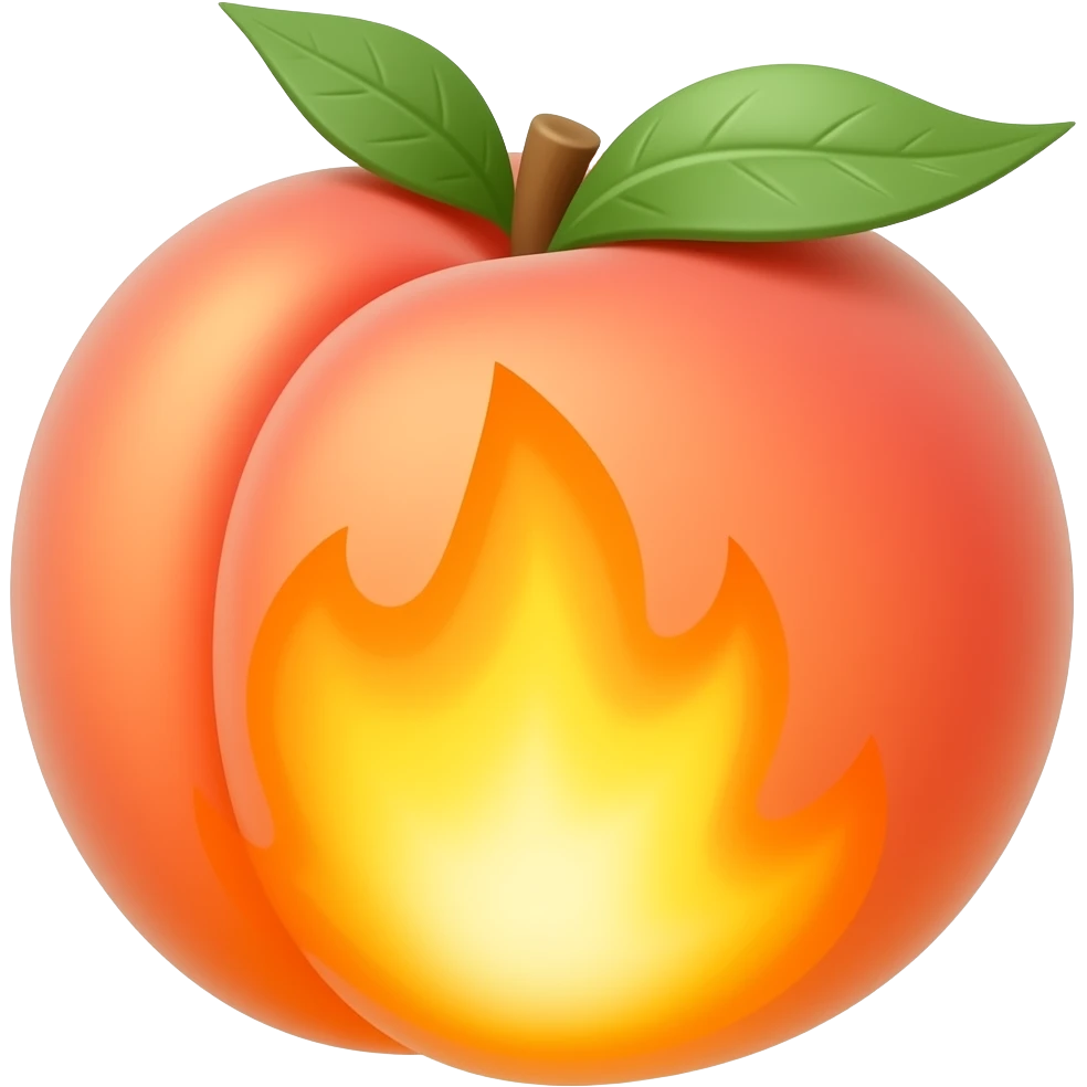 boom fire peach emoji