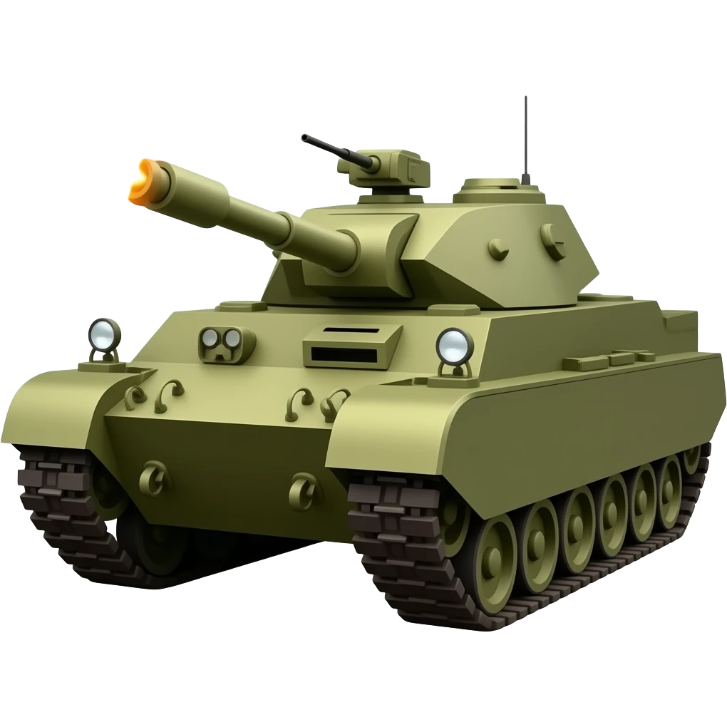 Tanque de guerra disparando emoji