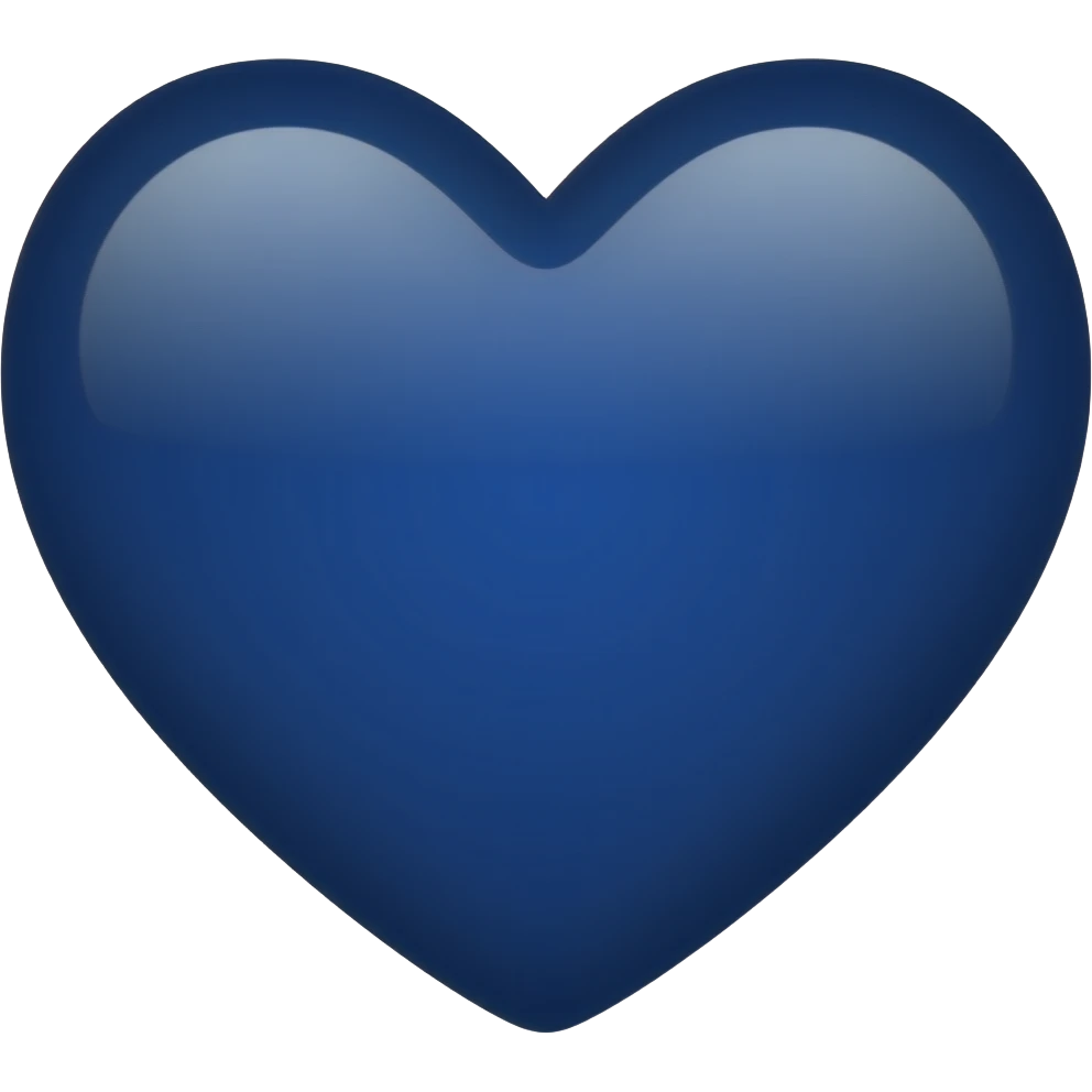 Navy blue heart emoji
