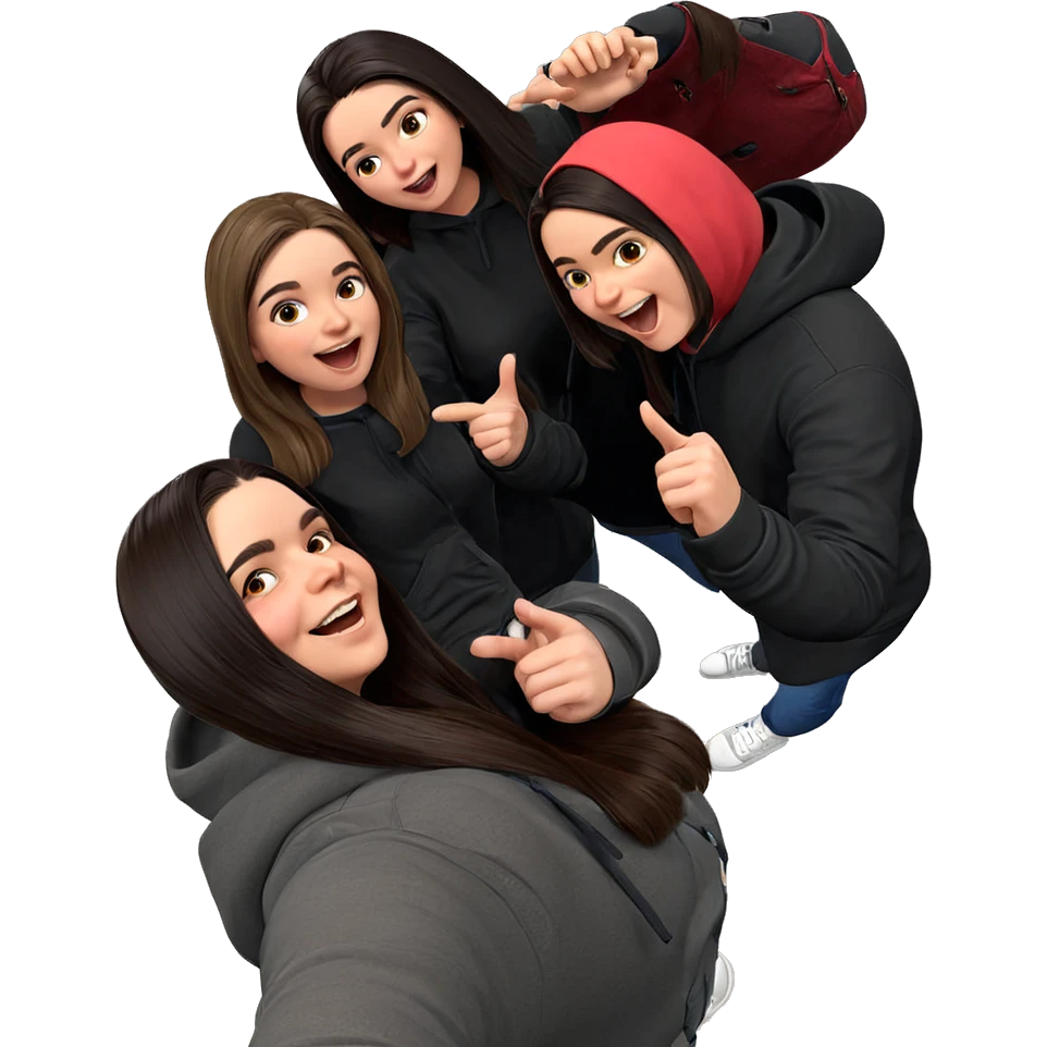 playful group of friends emoji