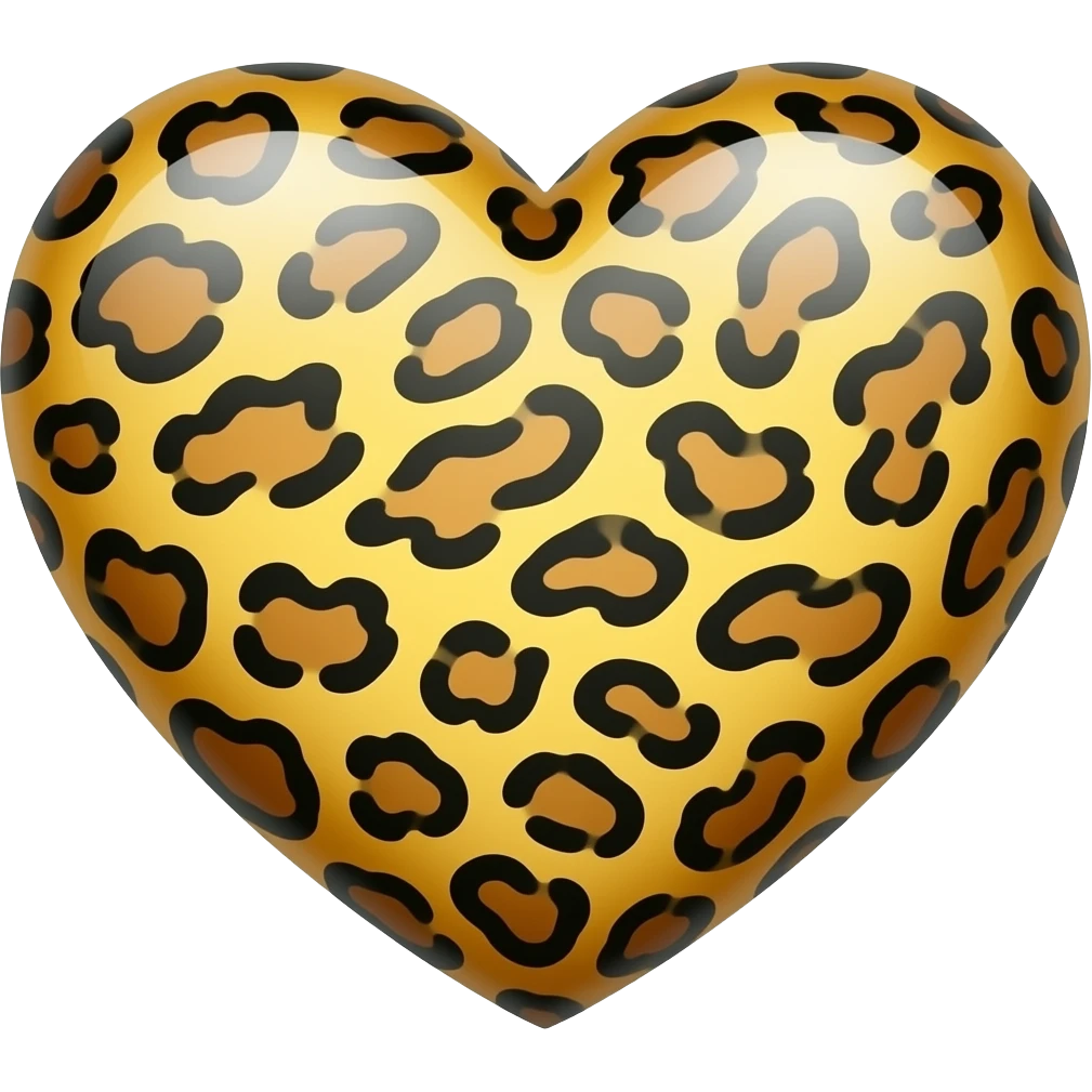 A heart with cheetah print emoji