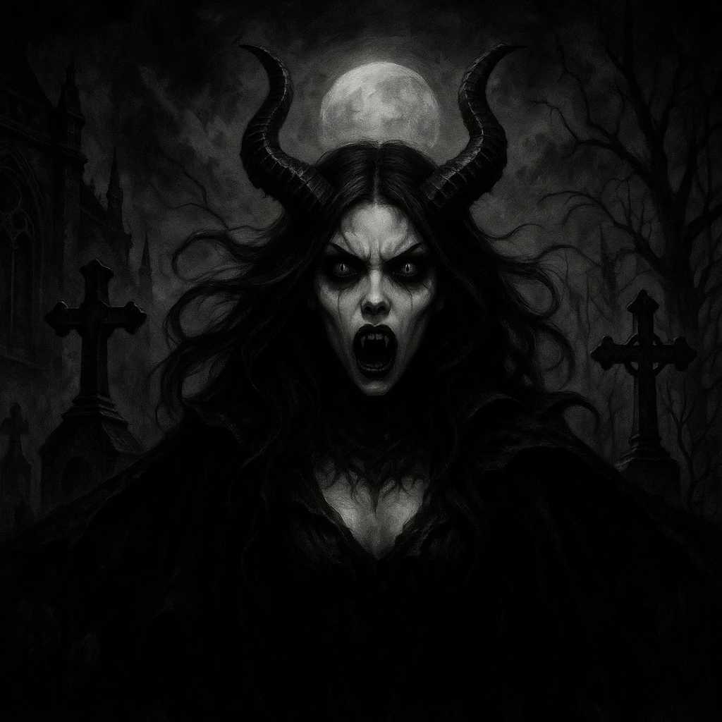 Goth scary banner emoji