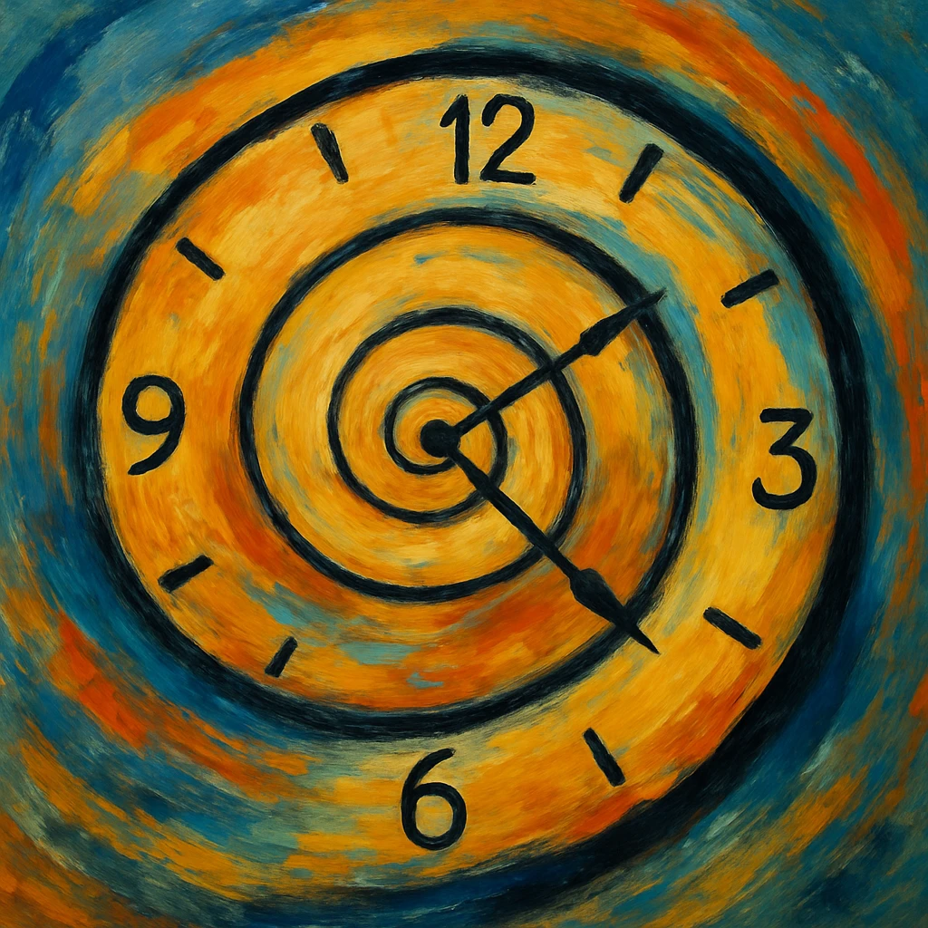 an abstract spiral representing time emoji