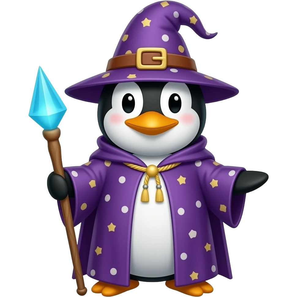 Penguin Wizard emoji