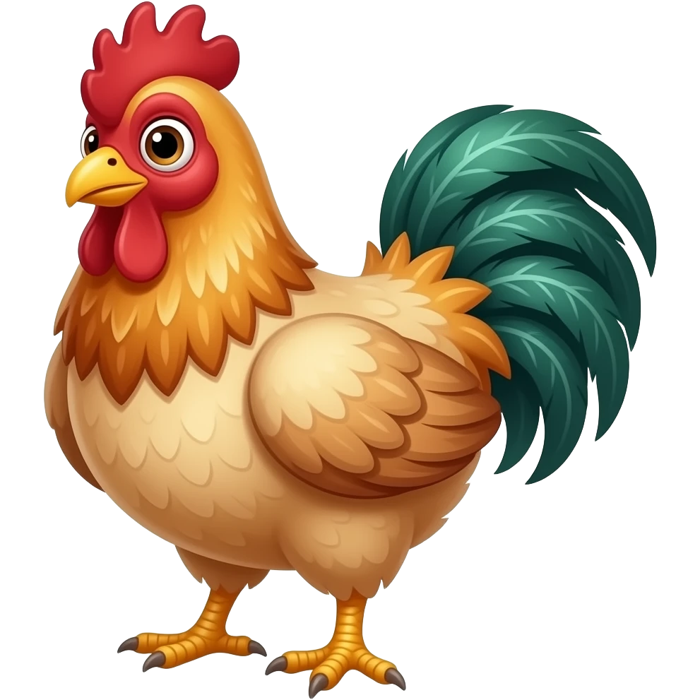 Cartoon chicken emoji