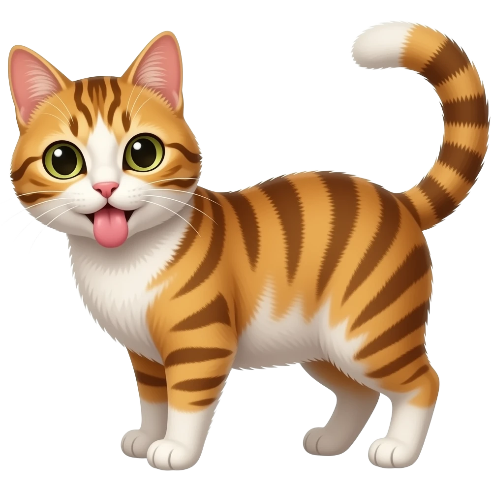 Cat licking its own butthole emoji