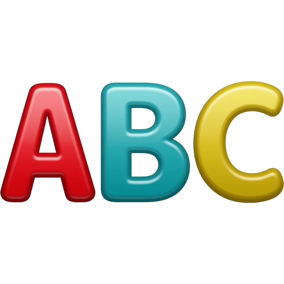colourful letters ABC emoji