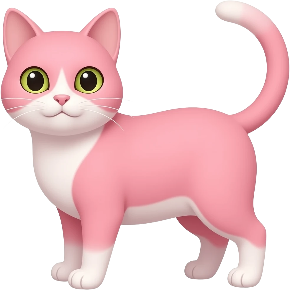 pink color cat emoji