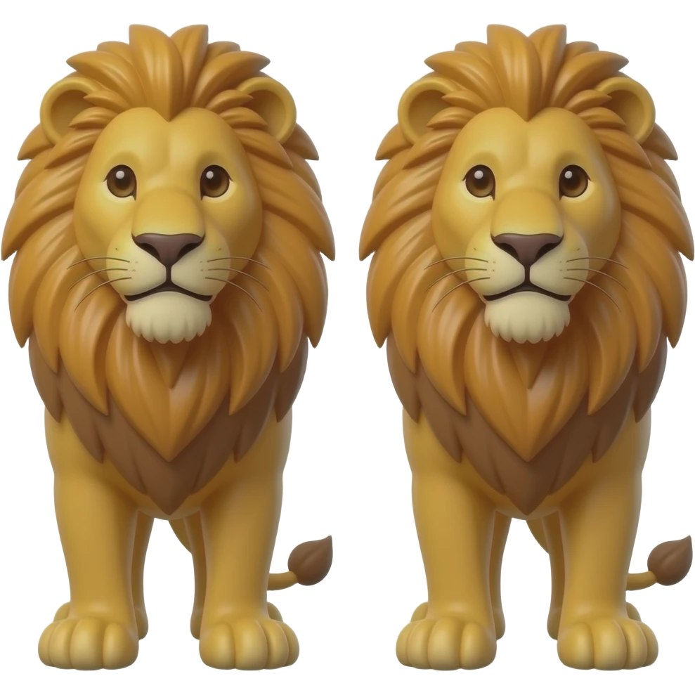 👉 "two letters H and U side by side, lion style, 3D glossy, colorful, white background, cartoon style emoji