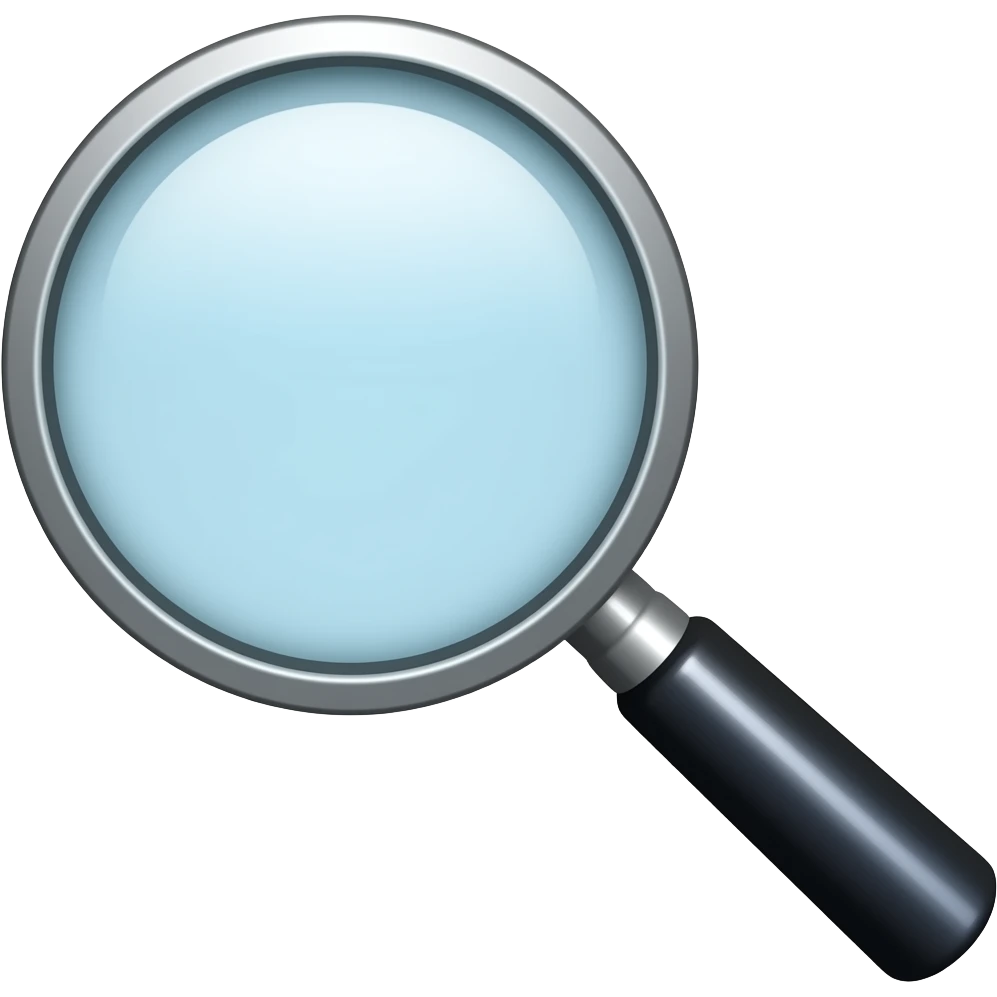 A magnifying glass emoji