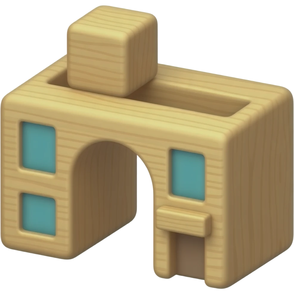 Wooden building blocks emoji