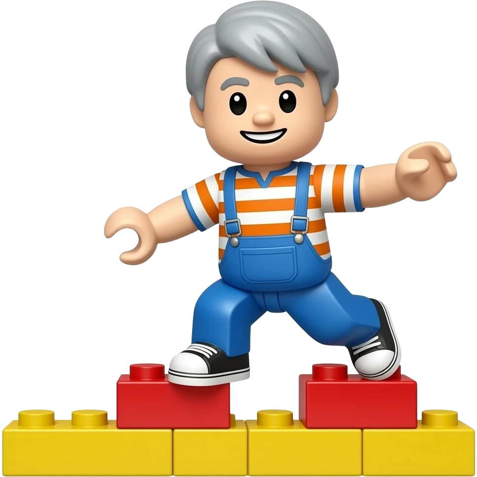 stepping on LEGO bricks emoji