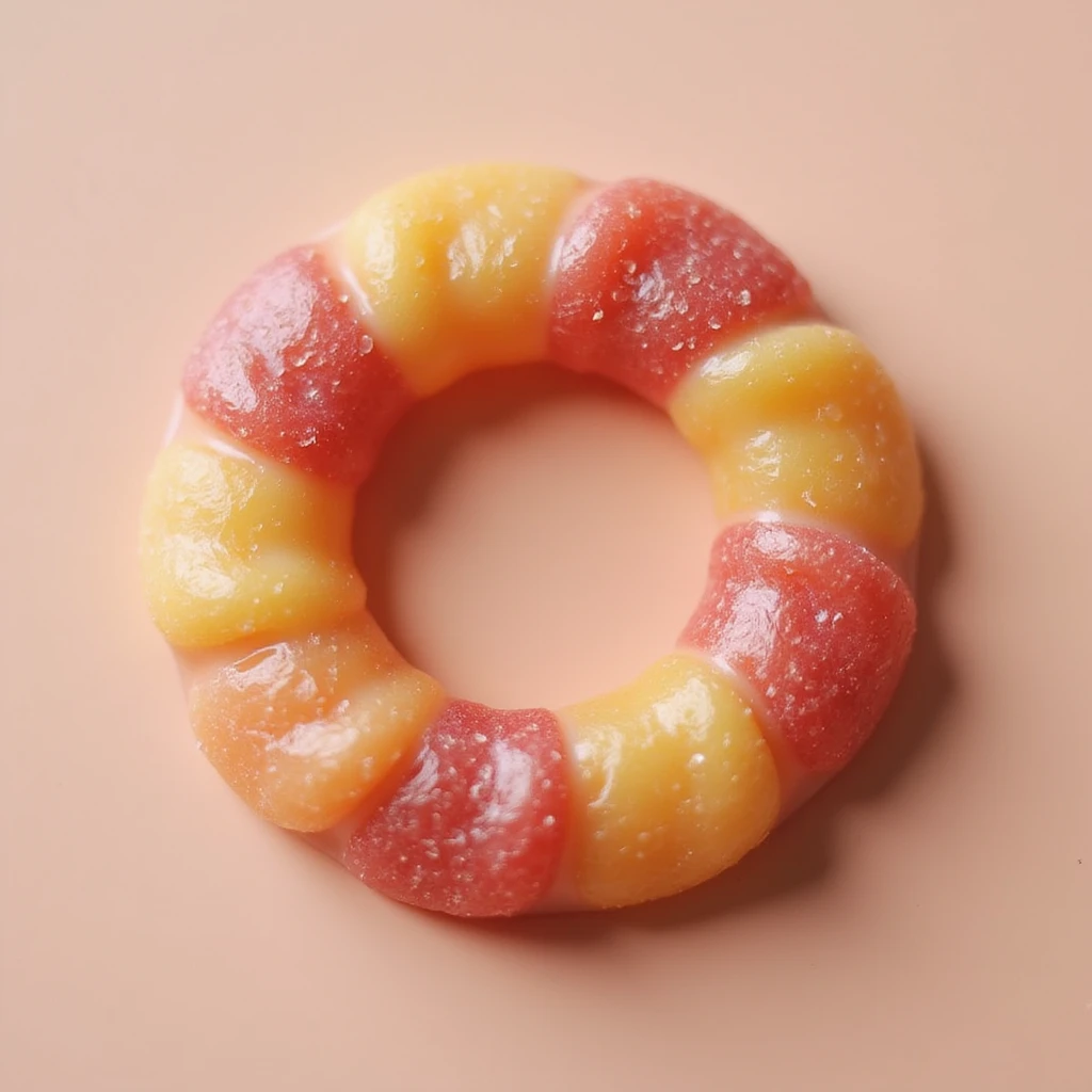 realistic dalgona candy with circle shape, photorealistic style emoji