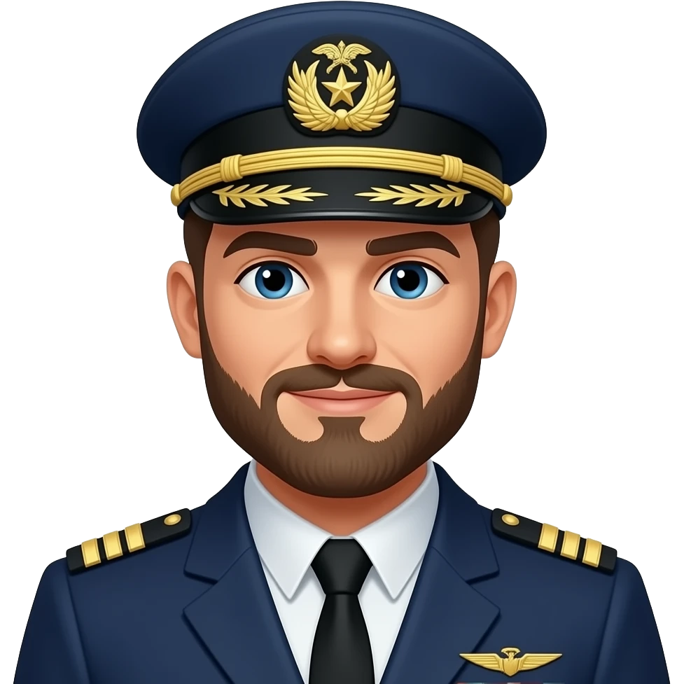 fleet captain with beard emoji