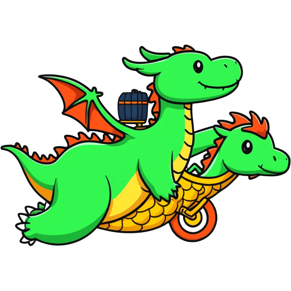 person flying on a dragon emoji