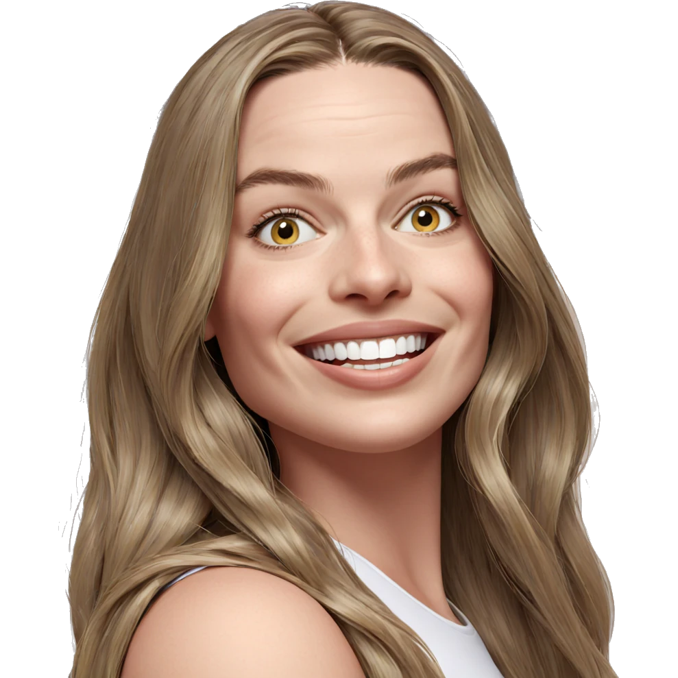 smiling girl with long hair emoji