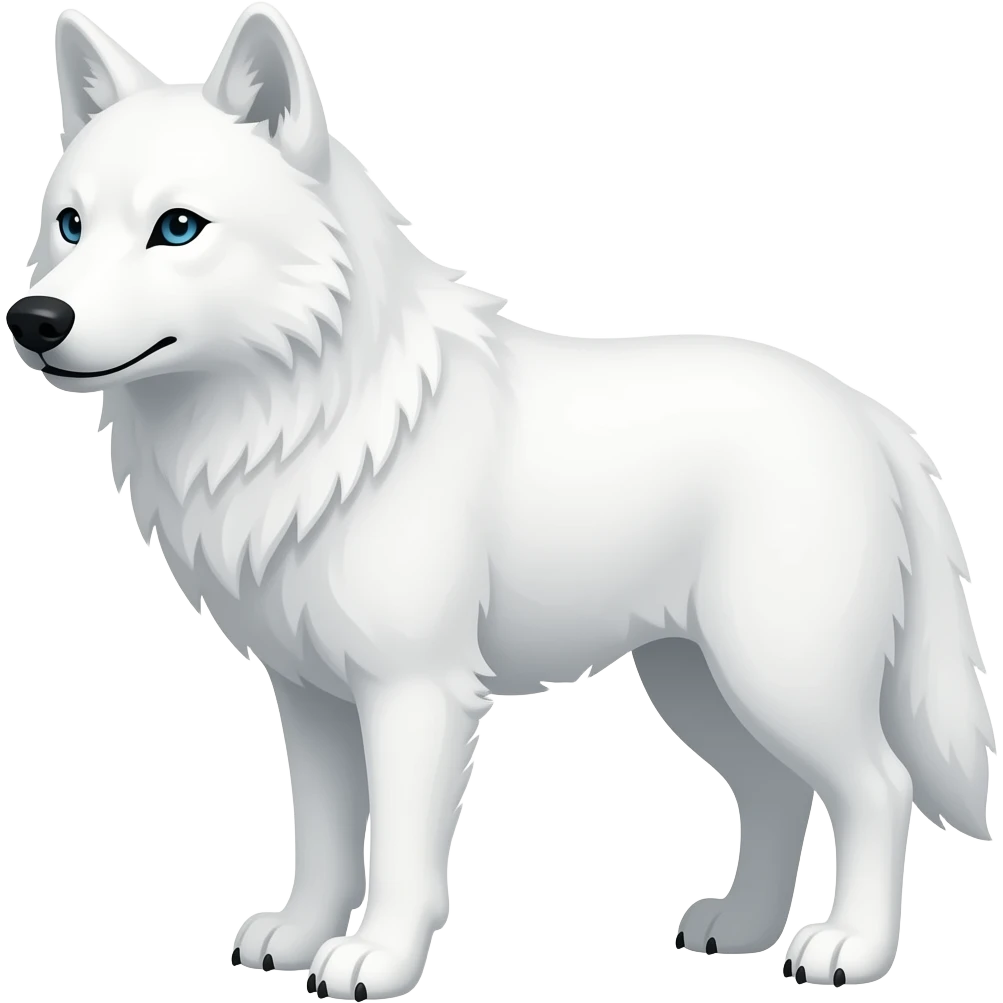 White wolf emoji