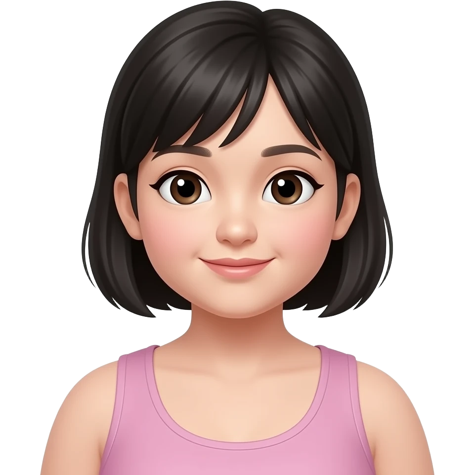 Really fat Chinese girl emoji