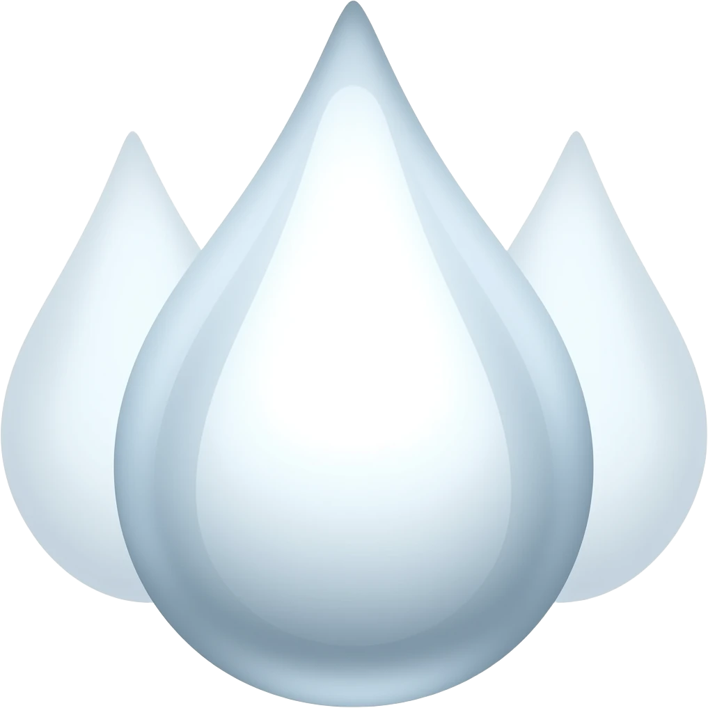 White water droplets white emoji