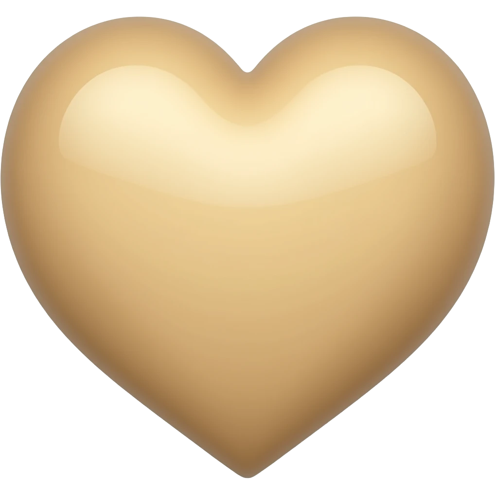 Biege colour heart emoji emoji