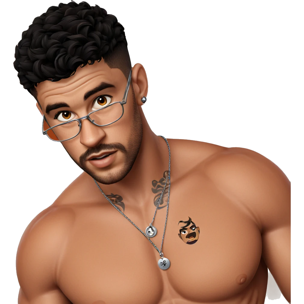 muscular male with tattoos emoji