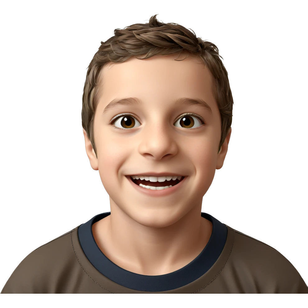 smiling boy portrait close-up emoji
