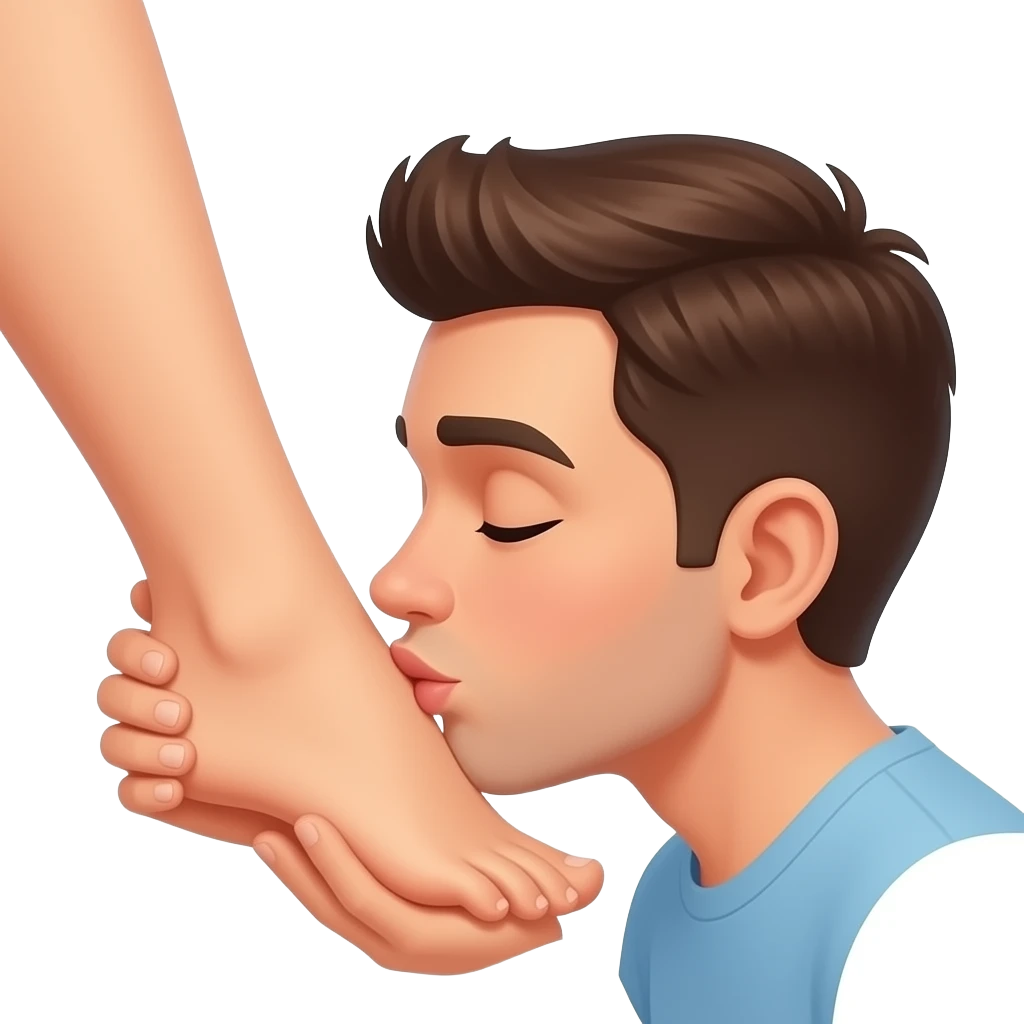 bf kissing lady toes emoji