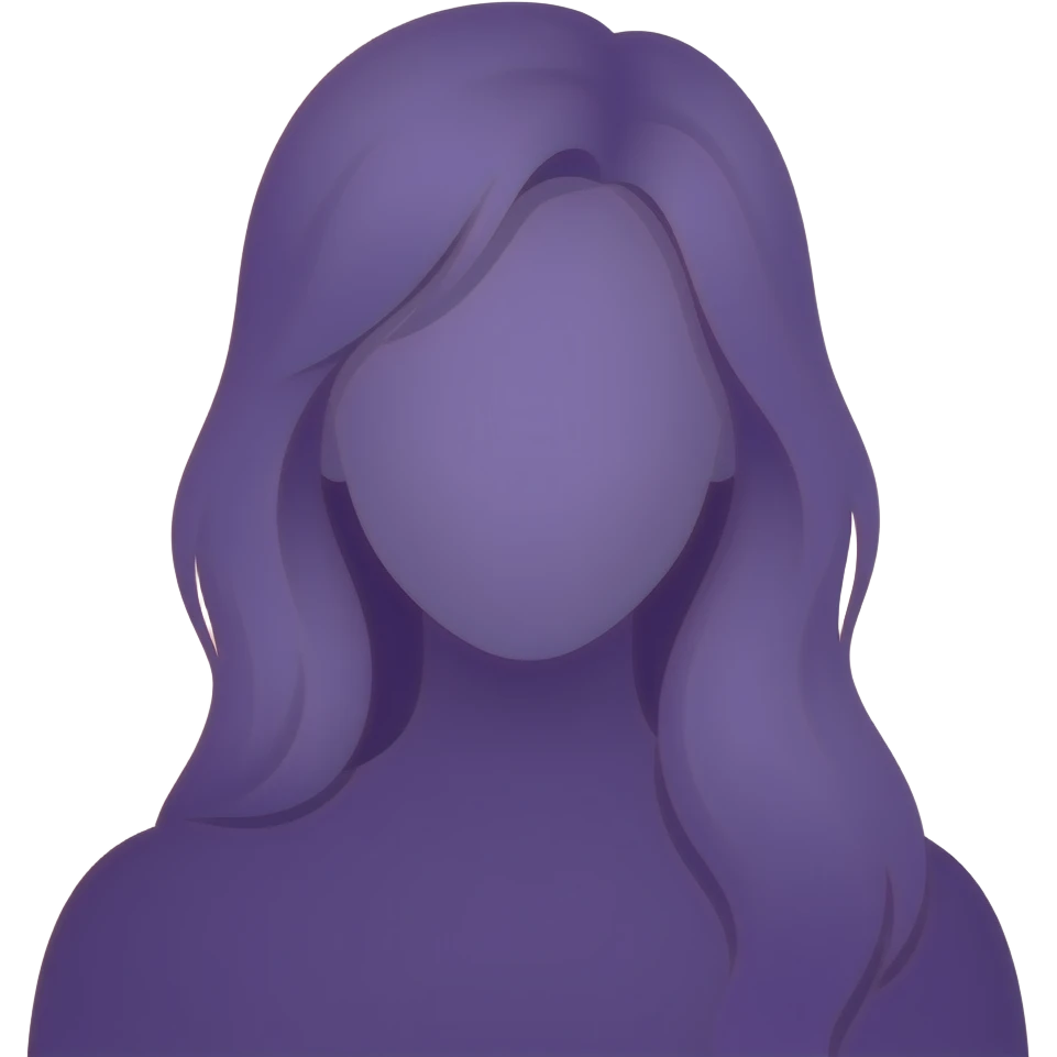 a woman silhouette no face in color of dark purple emoji