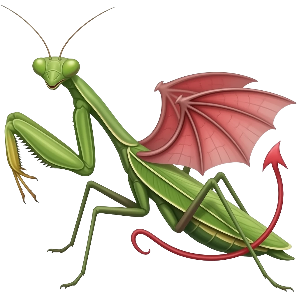 Devil's Flower Preying Mantis emoji