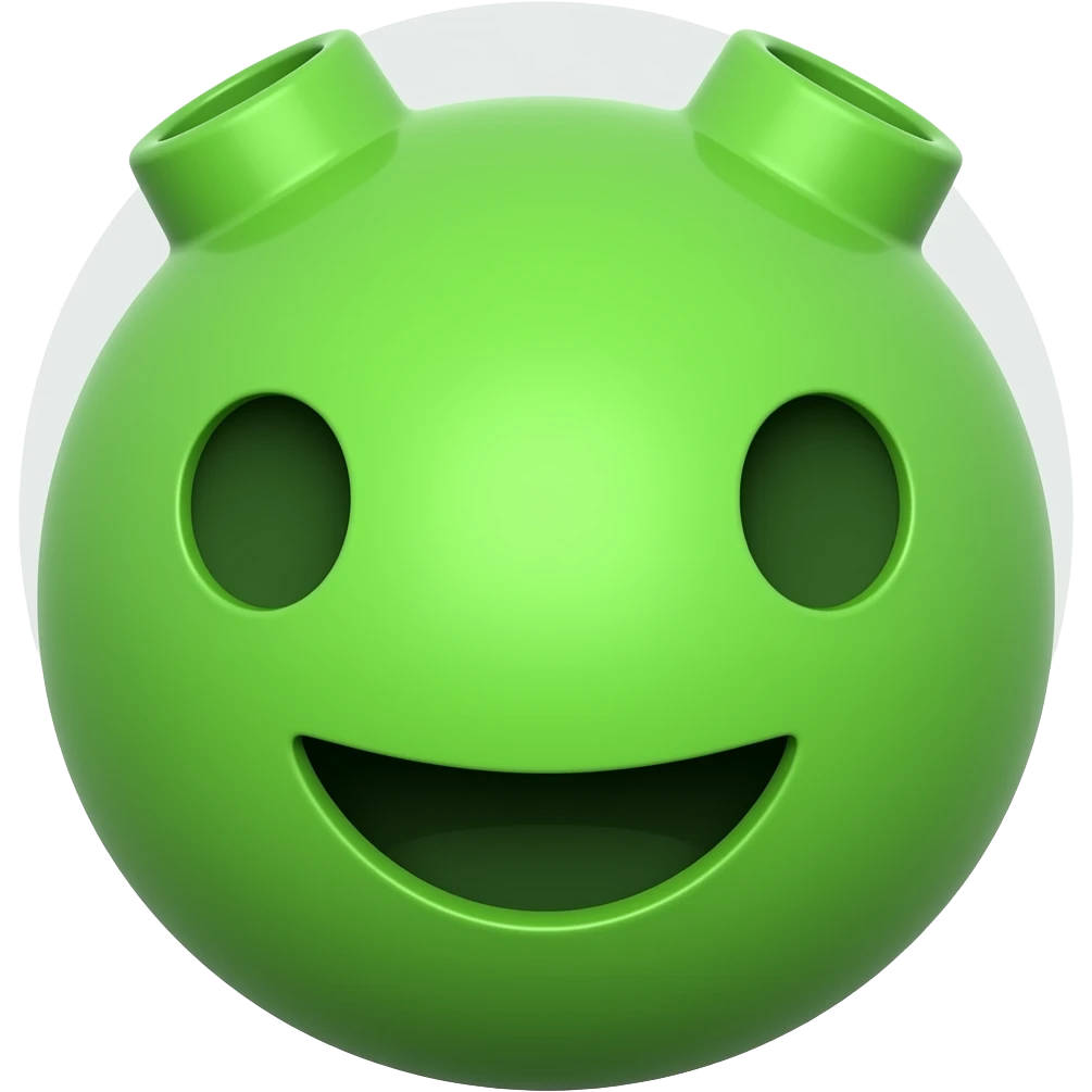 vibrant green bomb emoji