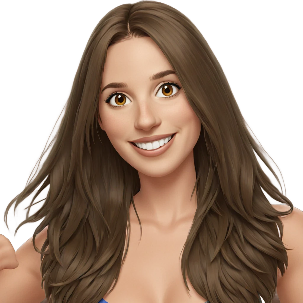 smiling girl with brown hair emoji