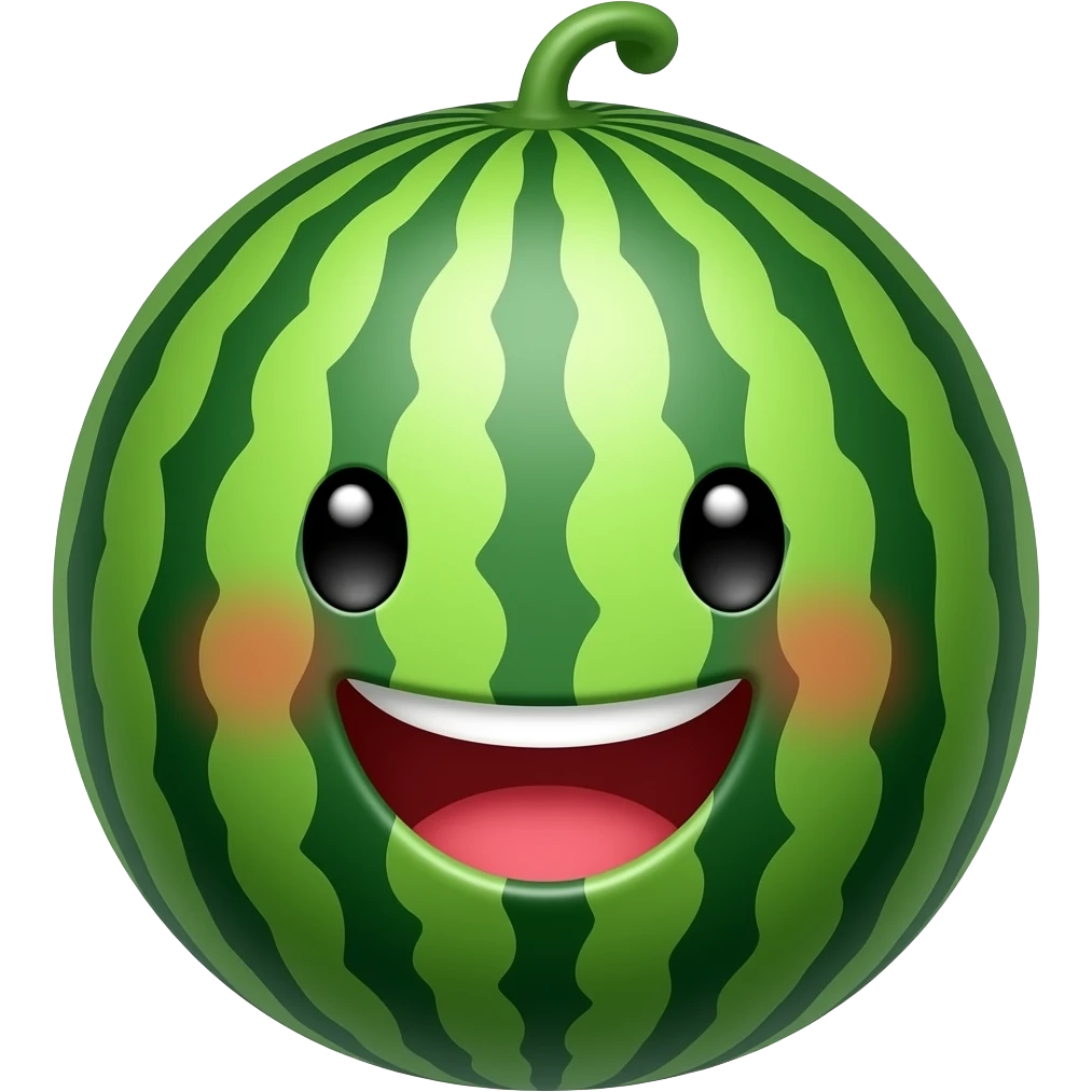 Cute laughing Hard Watermelon emoji