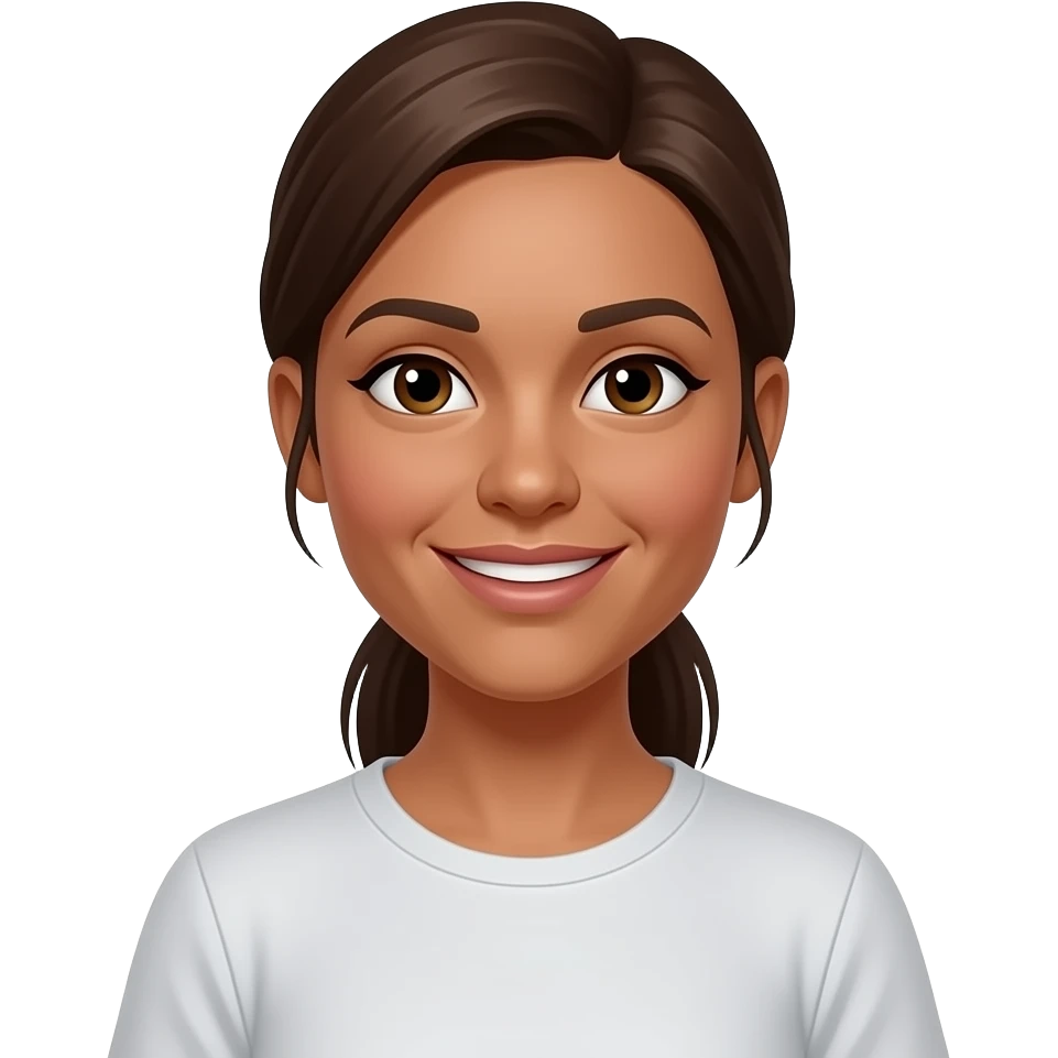 light skin girl with brown hair with pony tail grown up emoji