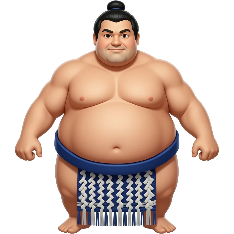 Sumo fat belly infinity amount of pounds emoji