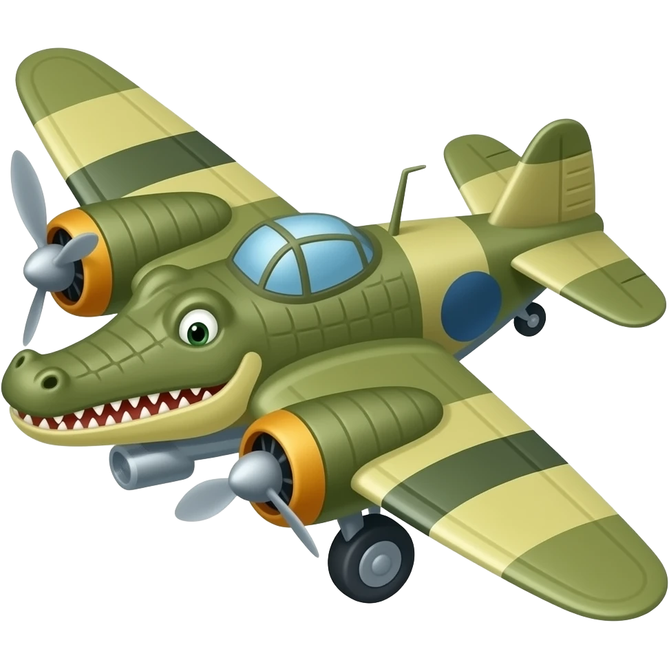 a cvrocodile bomber plane emoji