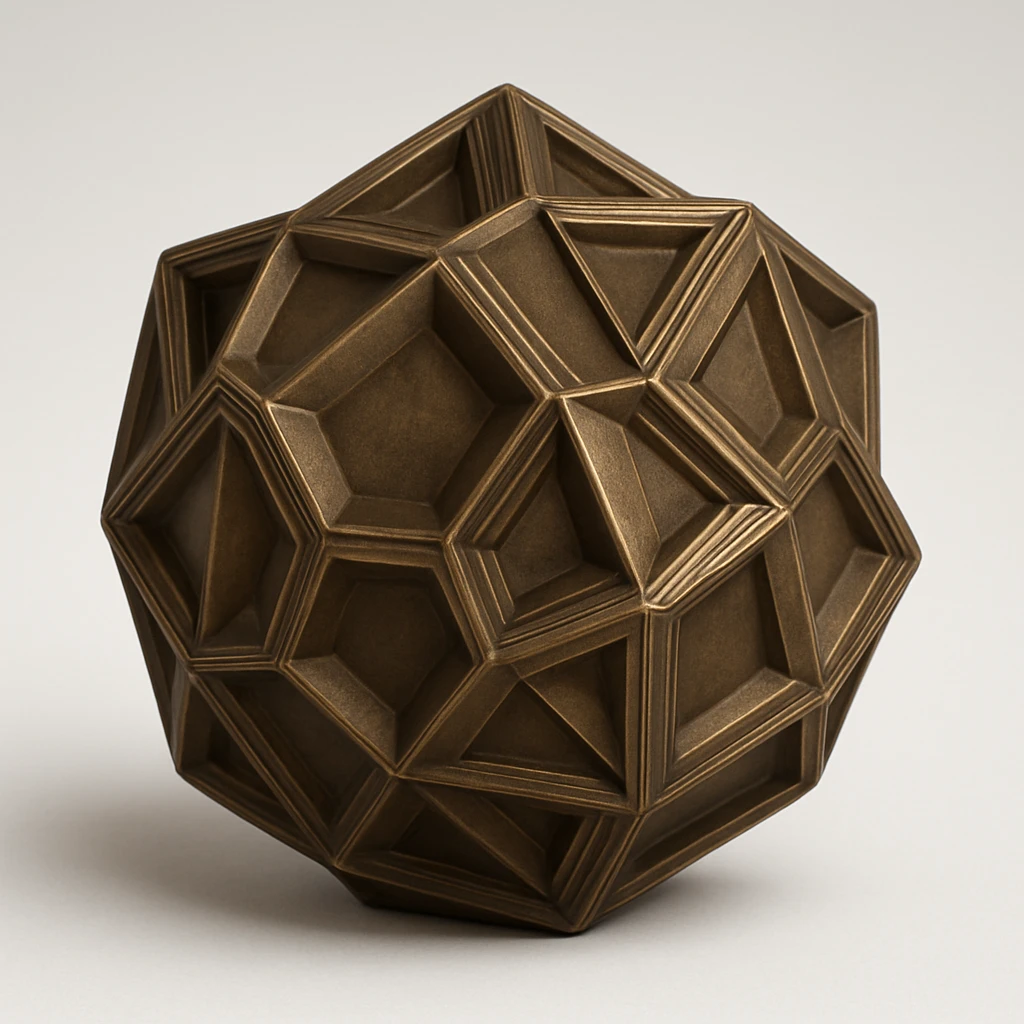 a geometric shape in bronze style emoji
