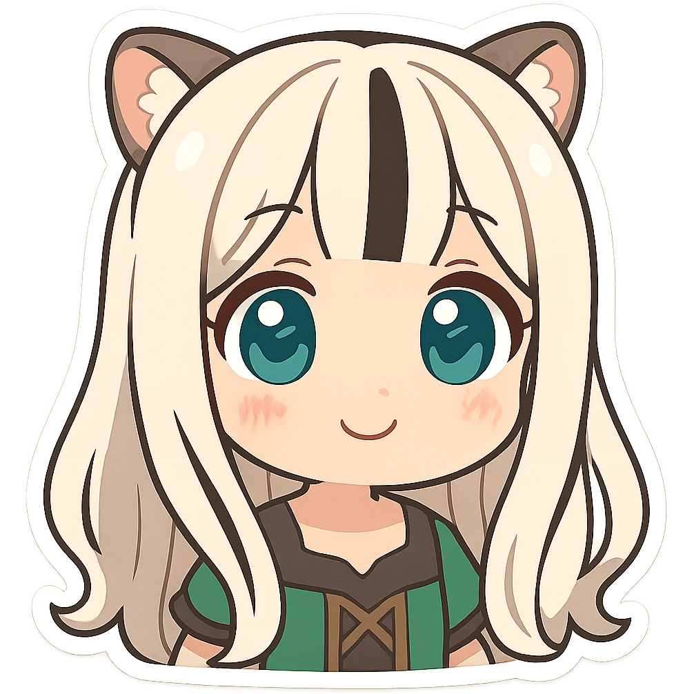Turn this character into a cute baby in chibi sticker style with big eyes, soft colors, and an adorable expression. Format as an emoji sticker. emoji
