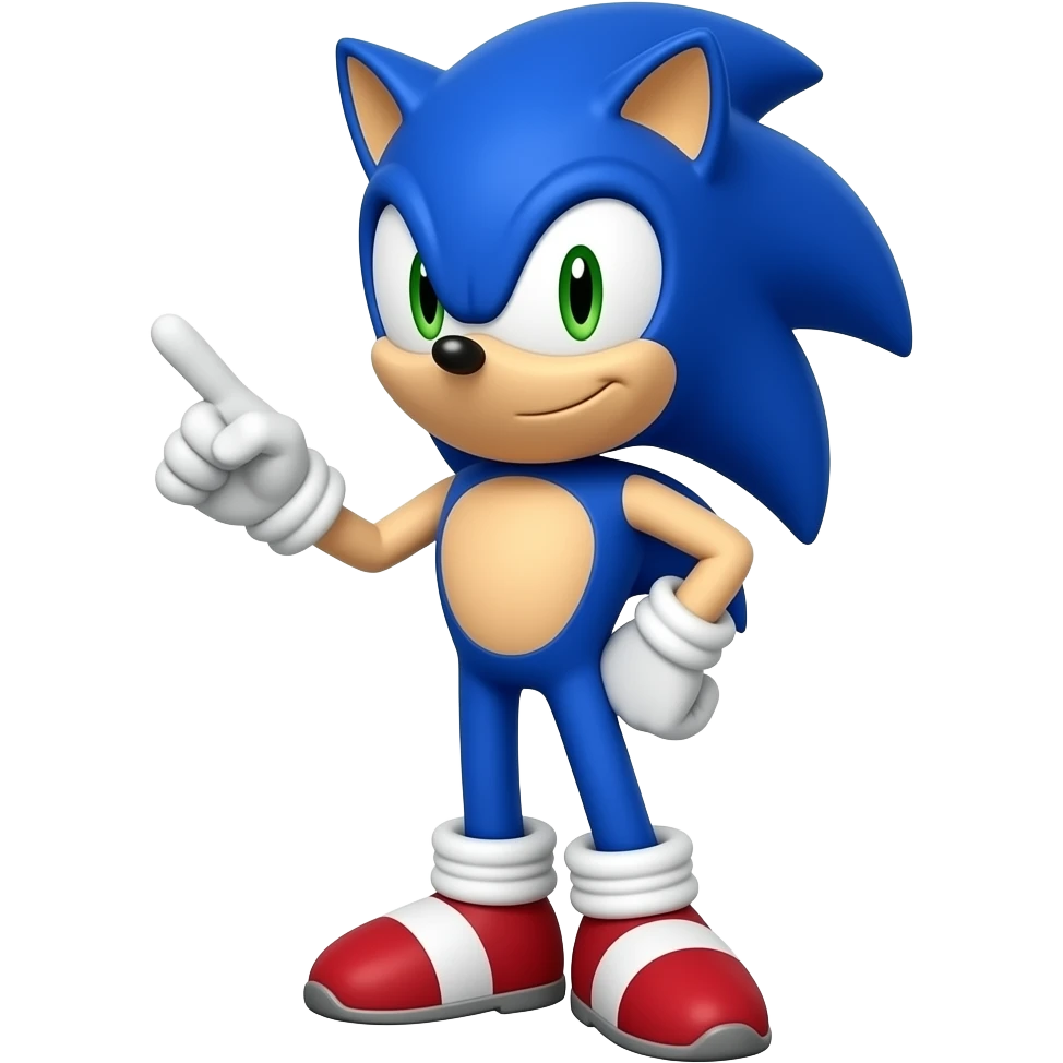 Sonic Wagging his finger emoji