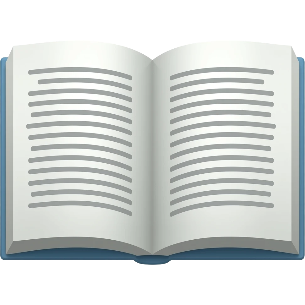 Open Written Book  smaller and blue emoji