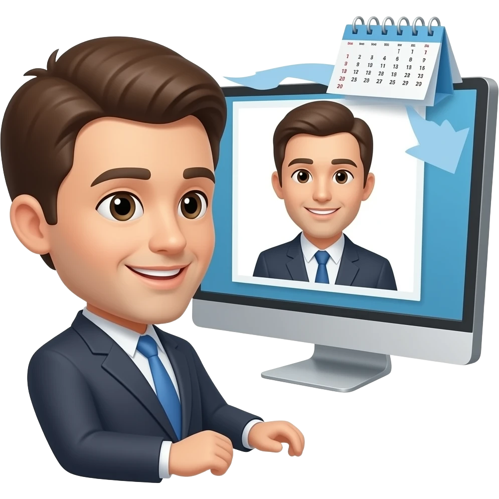 employee computer calendar simpler emoji emoji