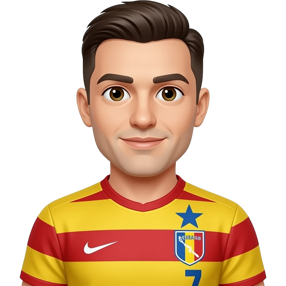 haz esa imagen con la camiseta de la sellecion de rumania emoji