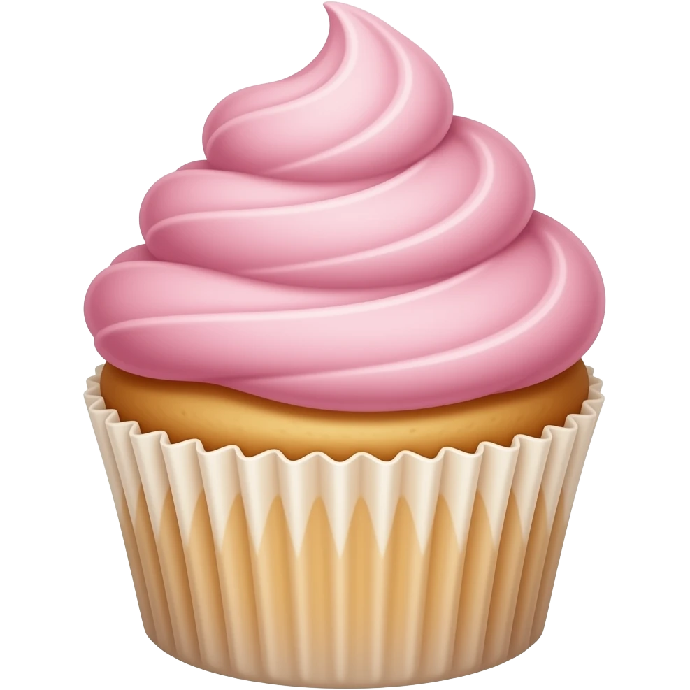 Cupcake with pink icing emoji