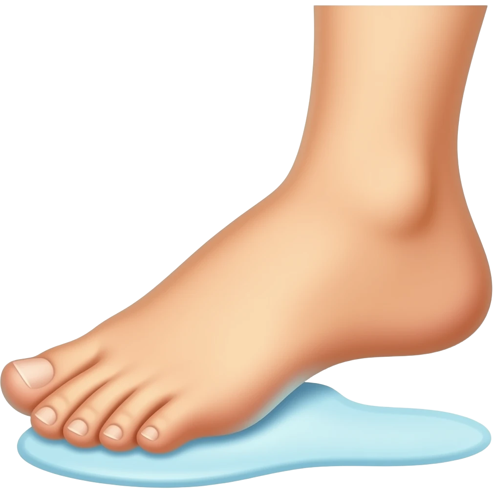 Nail care emoji but with foot instead of hand emoji