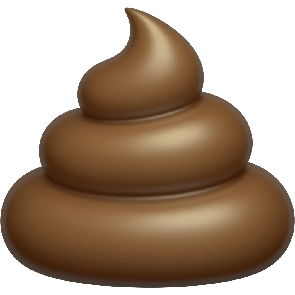 Cocô quadrado sem rosto e o formato dele é quadrado emoji
