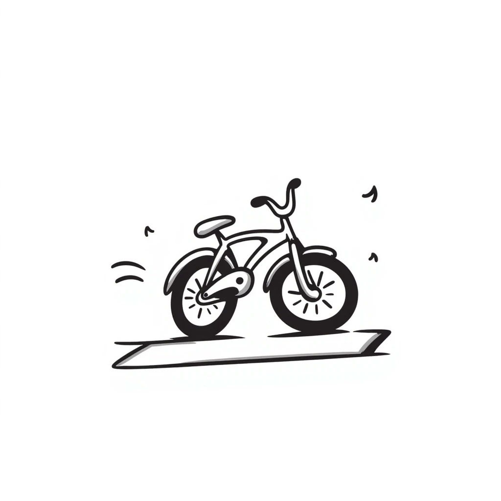 bike hand drawn doodle style emoji