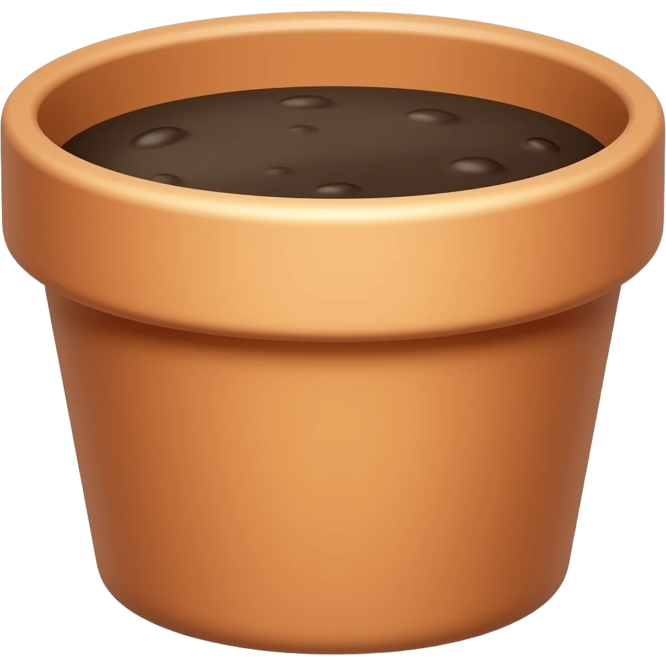 flower pot, without flowers emoji
