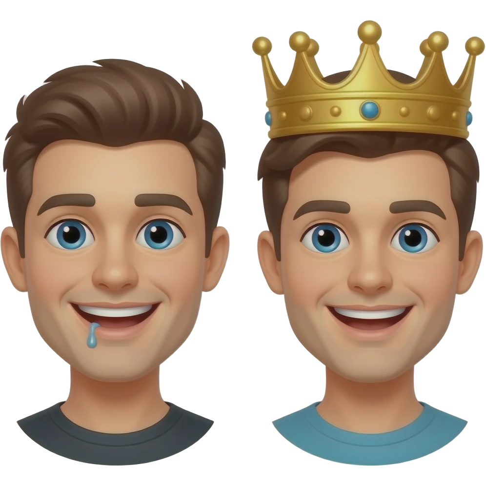 😀+🤤+🍔+🫅🏾 emoji