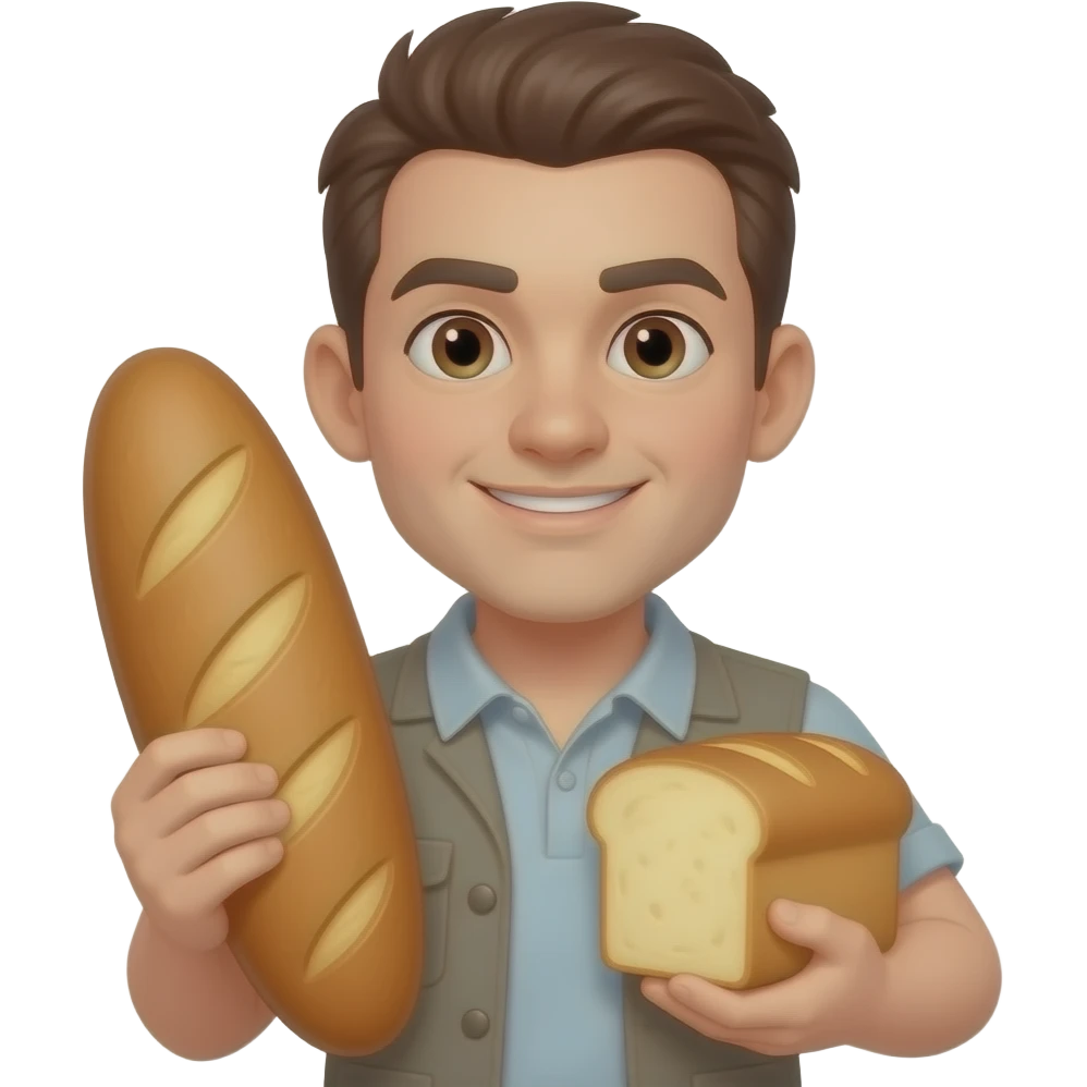 Tord Eddsworld with a bread. emoji