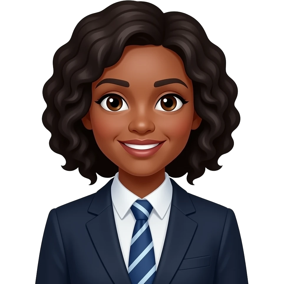 African American female executive headshot emoji